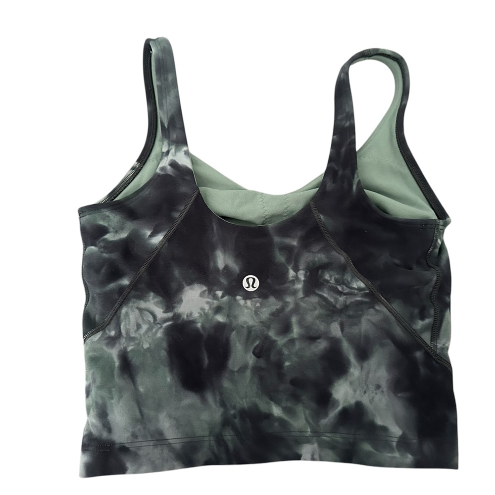 lululemon athletica Green/Black Sports Crop Top / Bra. size 2